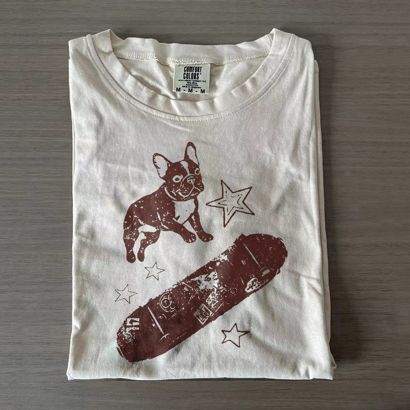 Skateboard French Bulldog T-shirt