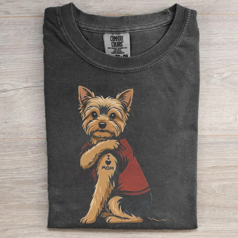 Yorkie Featuring Tattooed T-shirt