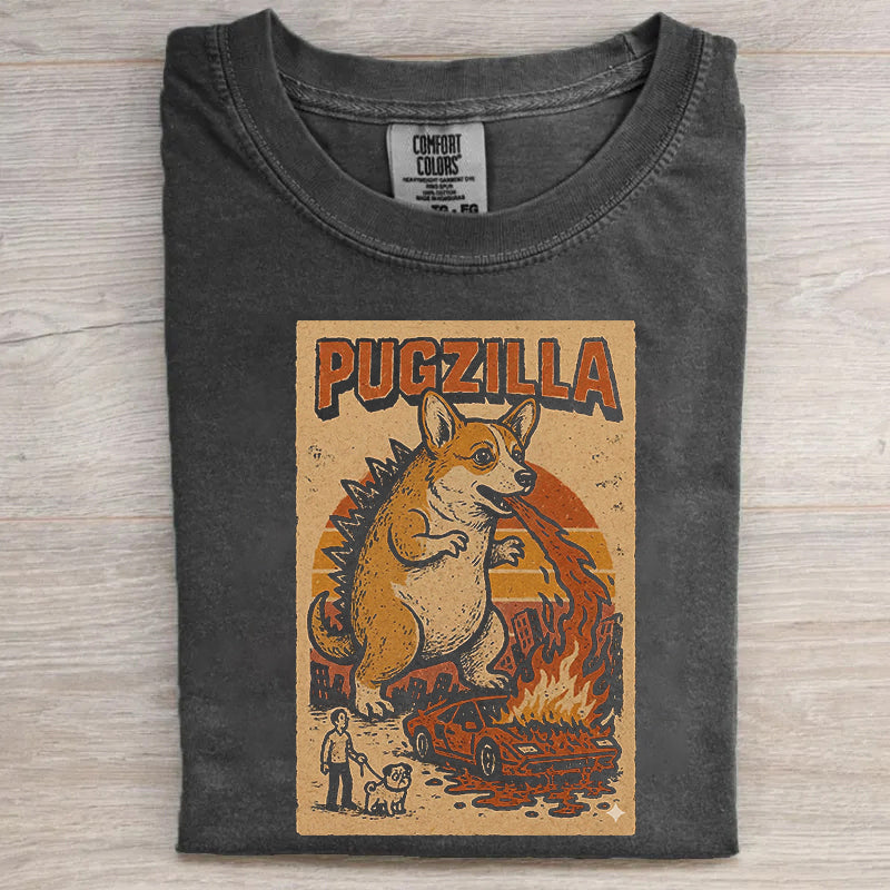 Funny Corgi Monster Vintage T-shirt