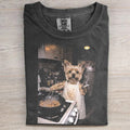 Retro Cooking Yorkie Meme Graphic T-shirt