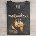 Funny French Bulldog Drinking Iced Coffee T-shirt