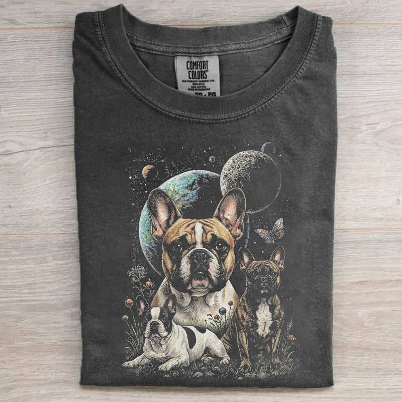 French Bulldog Galaxy Graphic T-shirt