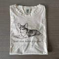 Tri Color Corgi Reading T-shirt