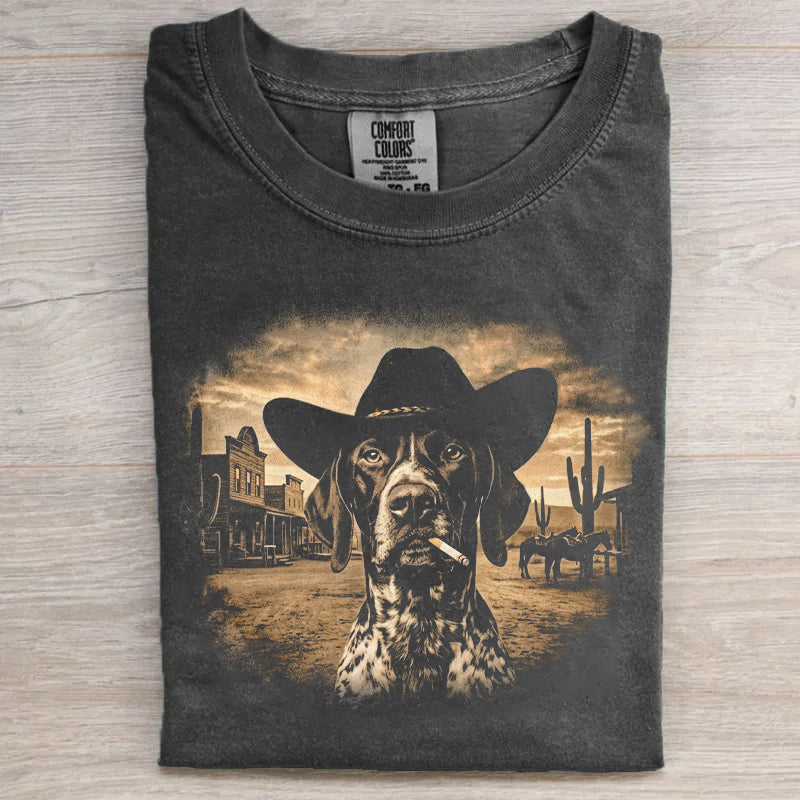 German Shorthaired Pointer Cowboy Graphic T-shirt