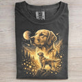 Golden Retriever Moonlight Forest Graphic T-shirt