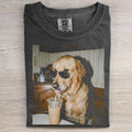 Funny Golden Retriever Drinking Iced Coffee T-shirt