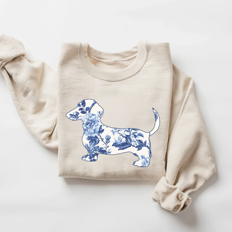 Sudadera Floral de Dachshund