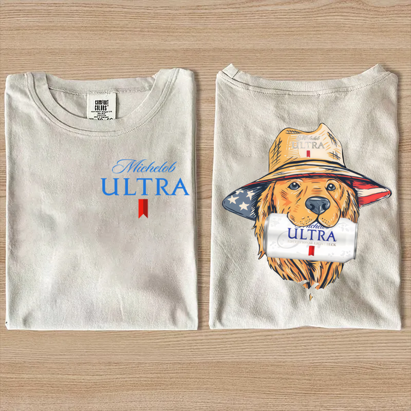 4. Juli Golden Retriever Bier T-Shirt