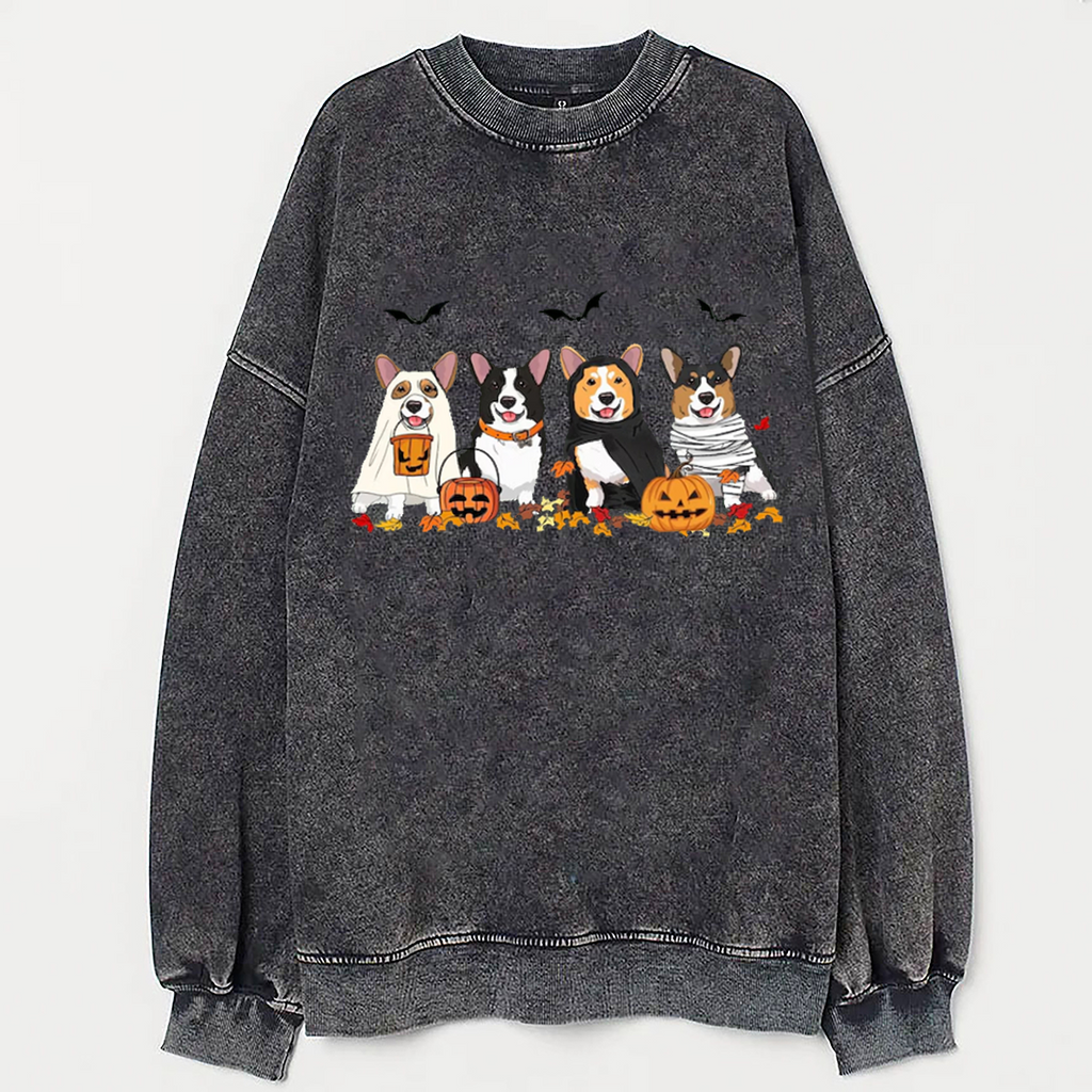 Halloween Corgi Geister Hunde Sweatshirt