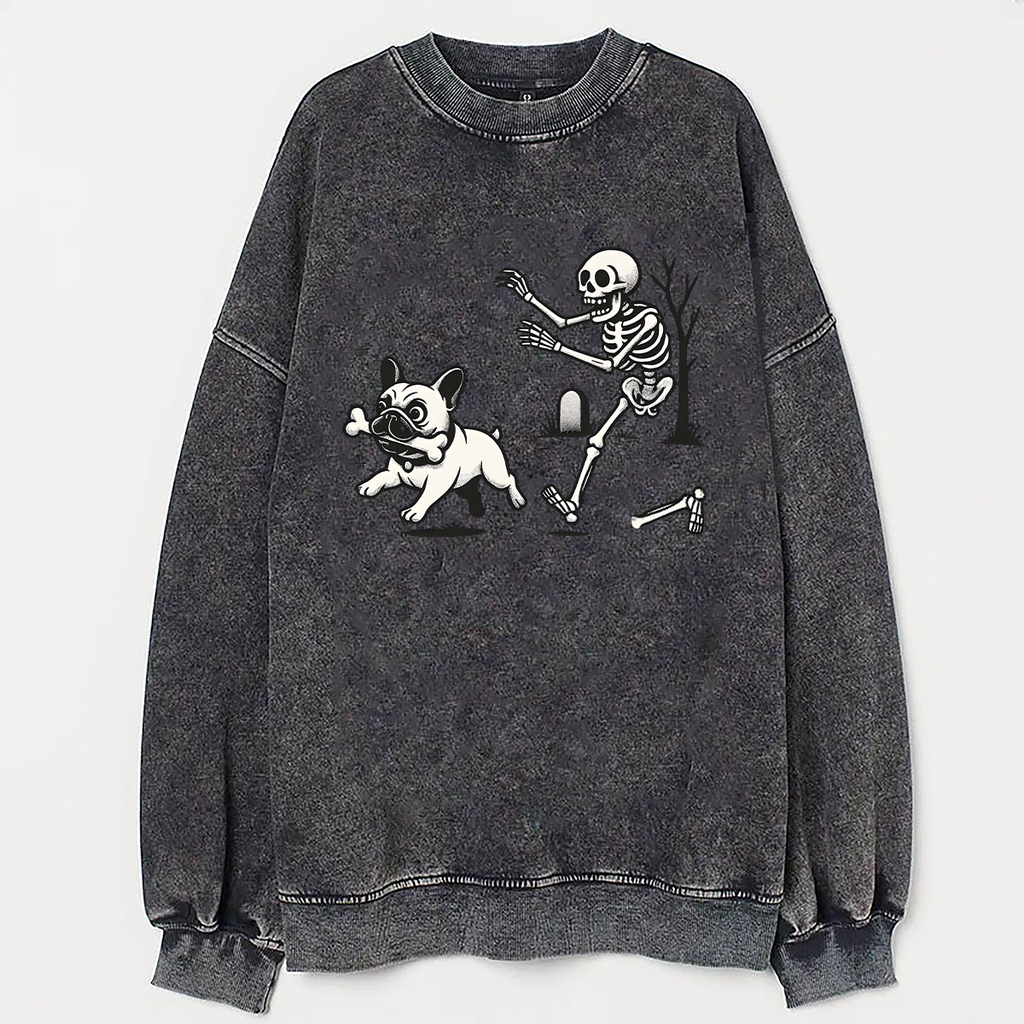 Sweat-shirt unisexe Comfort Colors Halloween Bouledogue Français