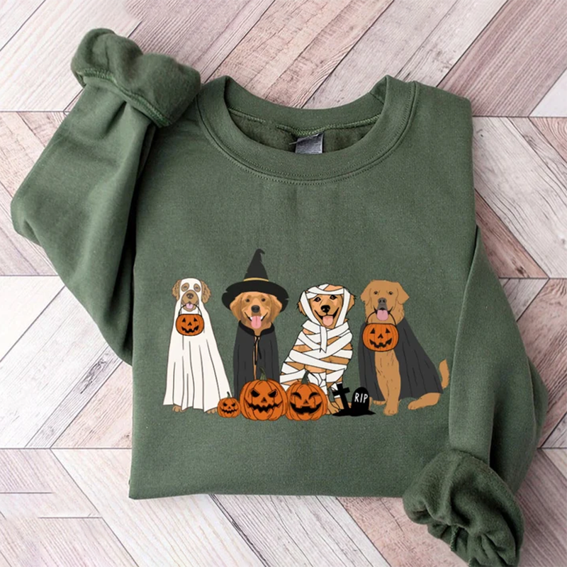 Golden Retriever Ghost Dogs Sweatshirt