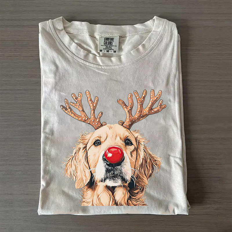 T-shirt Natale Golden Retriever