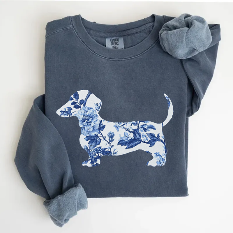 Sudadera Floral de Dachshund