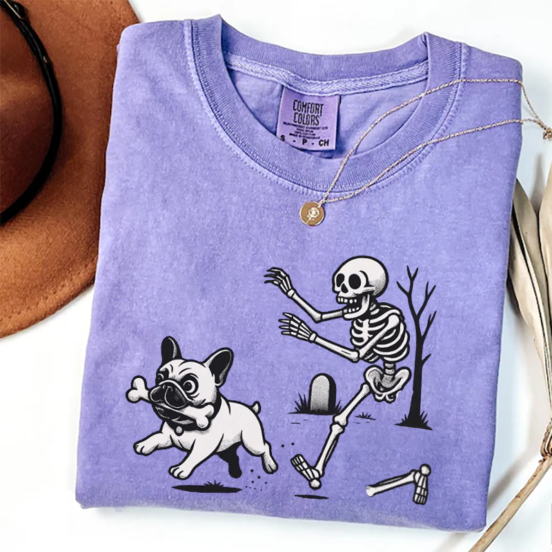 T-shirt Comfort Colors Halloween Bouledogue Français