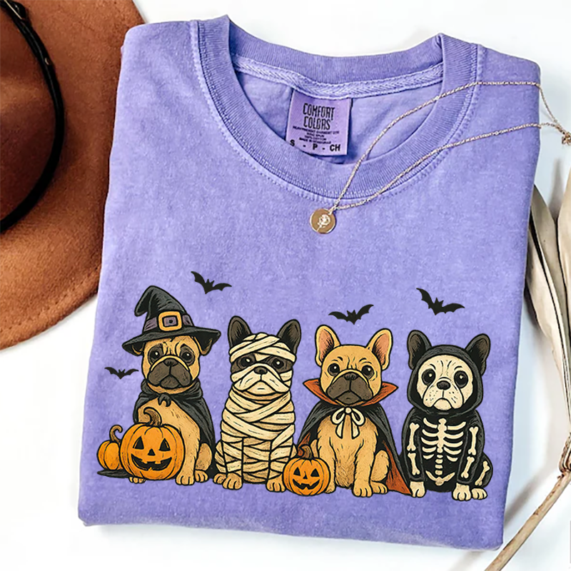 T-shirt Comfort Colors Halloween Bouledogue Français