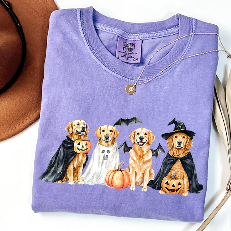 T-shirt Comfort Colors Halloween Golden Retriever
