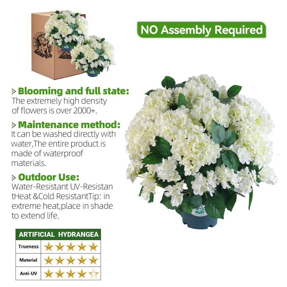 ğŸ”¥Last Day 70% OFFğŸ”¥Artificial Outdoor Hydrangea Flowers - UV resistant, Waterproof, Windproof